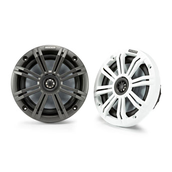 Kicker Marine KA45KM654 Speakers KM Series 6.5" Coaxial White & Charcoal Grills - CEN