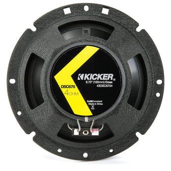 Kicker DSC6704 DS Series 6.75" 16.5cm 2 Way Car Door Coaxial Speakers 60w RMS - CEN