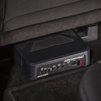 Kicker Hideaway HS8 Sub 8" Compact Powered Active Underseat Subwoofer 150w RMS - CEN