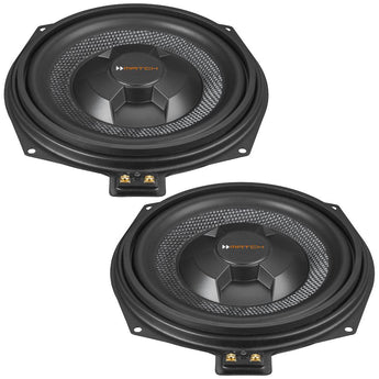 Match UP W8BMW-S 2ohm BMW 1, 2, 3, 4, 5 X Series 8 Inch Underseat Subwoofers - CEN