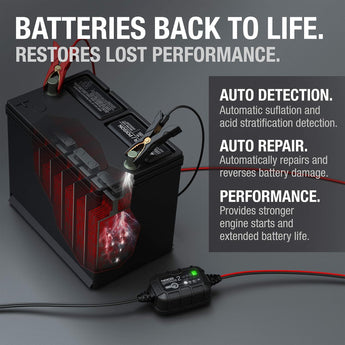 NOCO Genius2 6V/12V 2A Smart Battery Trickle Charger Maintainer Desulfator - CEN