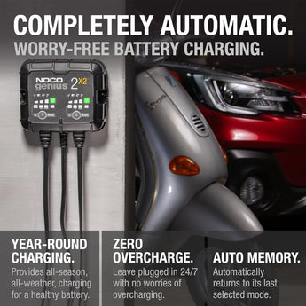 NOCO Genius2X2 6V/12V 4A 2-Bank Battery Trickle Charger Maintainer Desulfator - CEN