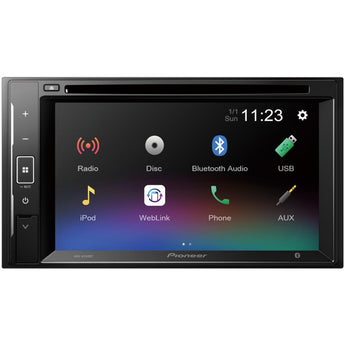 Pioneer AVH-A240BT 6.2" CD DVD Double Din Bluetooth USB Radio Car Stereo - CEN