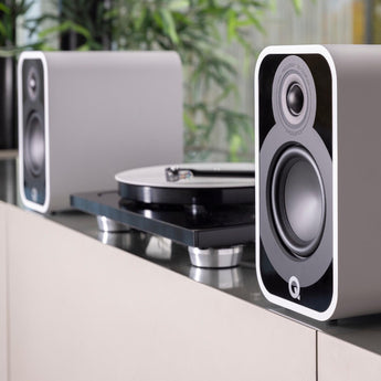 Q Acoustics 5010 Bookshelf Speakers Stand Mount 5000 Series Satin White QA5014 - CEN