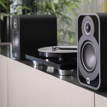 Q Acoustics 5020 Bookshelf Speakers Stand Mount 5000 Series Satin Black QA5022 - CEN