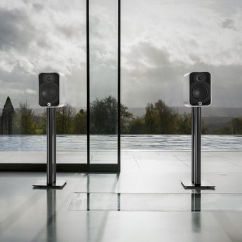 Q Acoustics 5020 Bookshelf Speakers Stand Mount 5000 Series Satin White QA5024 - CEN