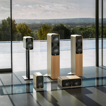 Q Acoustics 5040 Floorstanding Speakers HI-FI Home Cinema Holme Oak QA5048 - CEN