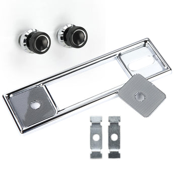 RetroSound Faceplate Chrome Black Pinstripe Inserts with Knob Set for RetroRadio - CEN