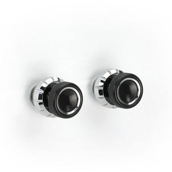 RetroSound Knob Set 39-78 Black Front and Rear Chrome Knobs for RetroRadios - CEN