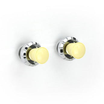 RetroSound Knob Set 68-78 Ivory Front and Rear Chrome Knobs for RetroRadios - CEN