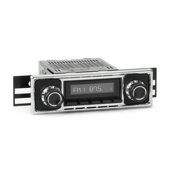 RetroSound Becker Style Motor 2 Bluetooth Black Pebbled Chrome Classic Stereo - CEN