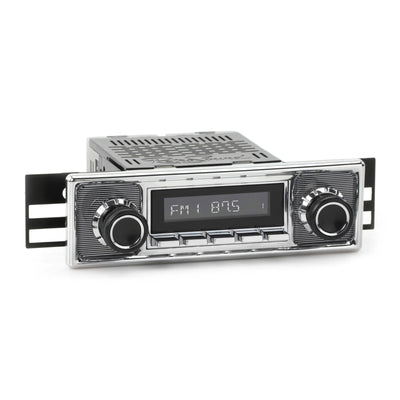 RetroSound Becker Style Motor 1 Bluetooth Radio Pinstripe Chrome Classic Stereo