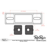 RetroSound Becker Style Motor 6 DAB Bluetooth Pinstripe Chrome Classic Car Radio - CEN