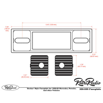 RetroSound Becker Style Motor 6 DAB Bluetooth Pinstripe Chrome Classic Car Radio - CEN