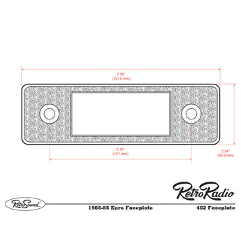RetroSound Euro Style Motor 2 Bluetooth Radio All Black Classic Car Stereo - CEN