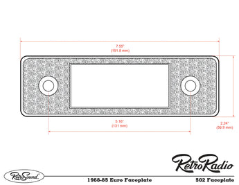 RetroSound Euro Style Motor 6 DAB USB Bluetooth Chrome Black Classic Car Stereo - CEN