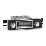 RetroSound Euro Style Motor 6 DAB USB Bluetooth Chrome Black Classic Car Stereo - CEN