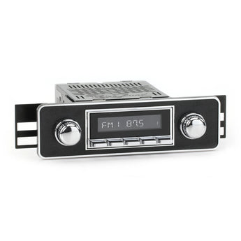RetroSound Euro Style Motor 6 DAB USB Bluetooth Chrome Black Classic Car Stereo - CEN
