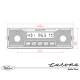 RetroSound Europa Motor 6 DAB FM AM Radio Bluetooth USB Classic Car Stereo - CEN