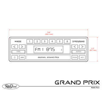 RetroSound Grand Prix Motor 6 DAB FM AM Radio Bluetooth USB Classic Car Stereo - CEN