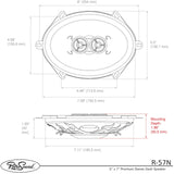 RetroSound Premium Single Triax Speaker 5x7 Inch with Bracket RS-UB1KT 60w RMS - CEN