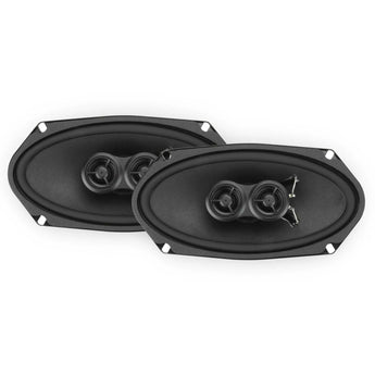 RetroSound Premium Triax 3 Way Stereo Speakers 4x8 Inch Sold as a Pair 60w RMS - CEN