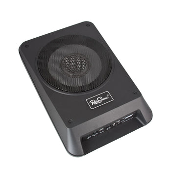 RetroSound Under Seat Sub 8 Inch Amplified Subwoofer with Wiring Kit & Bass Remote - CEN