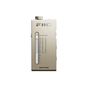 FiiO R11 Portable FM Radio Stereo Receiver Aluminium Body Earbuds Included Gold - CEN