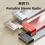 FiiO R11 Portable FM Radio Stereo Receiver Aluminium Body Earbuds Included Gold - CEN