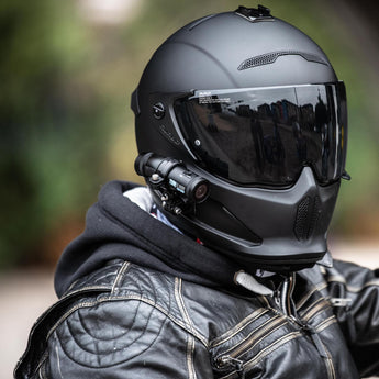 Techalogic DC-1 Full HD Dual Lens Camera Motorcycle Helmet & Horse Riding Hat - CEN