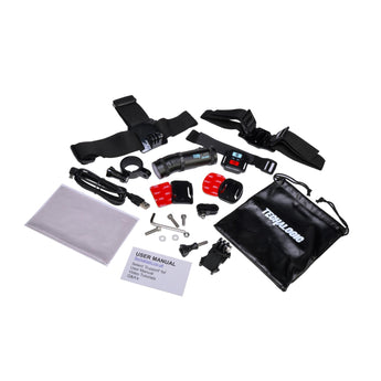 Techalogic DC-1 Full HD Dual Lens Camera Motorcycle Helmet & Horse Riding Hat - CEN