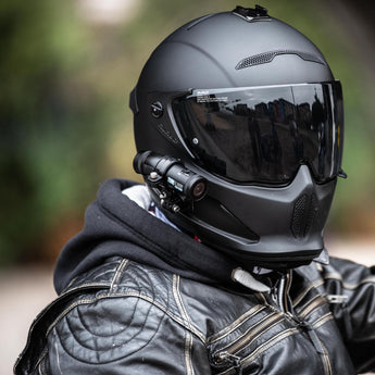 Techalogic DC-2 Pro 2K QHD Dual Lens Camera Motorcycle Helmet & Horse Riding Hat - CEN