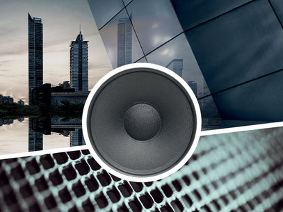 speaker building behind