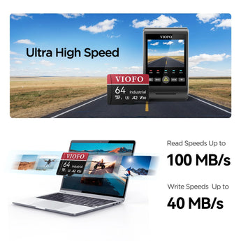 Viofo 512GB Dash Camera MicroSD Card U3 A2 V30 High Speed Endurance Memory Card - CEN