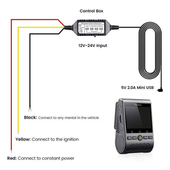 Viofo HK3 Hardwire Parking Mode Power Cable for A119 V3 & A129 Dash Cam Camera - CEN