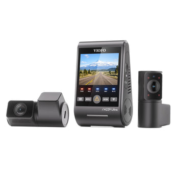 Viofo A229 Ultra 3CH Dash Cam GPS WIFI 4K Front 4K Rear HD Cabin Fisheye Camera - CEN