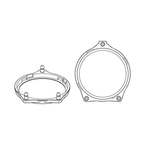 Helix Compose FlexMount 100 CFMK100 MB.3 4 Inch Midrange Adaptor for Mercedes