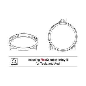 Helix Compose FlexMount 100 CFMK100 TES.1 4 Inch Midrange Adaptor for Tesla