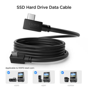Viofo USB C SSD Hard Drive Data Cable 1.8m for A329 & A329S Series Dash Cameras