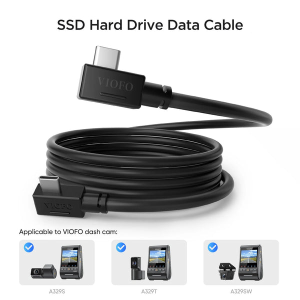 Viofo USB C SSD Hard Drive Data Cable 1.8m for A329 & A329S Series Dash Cameras