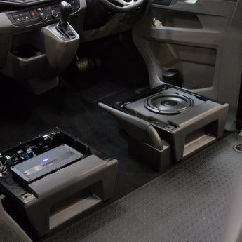 VW Volkswagen Transporter T5 T6 T6.1 Under Seat MDF Sub Box Subwoofer Enclosure-3