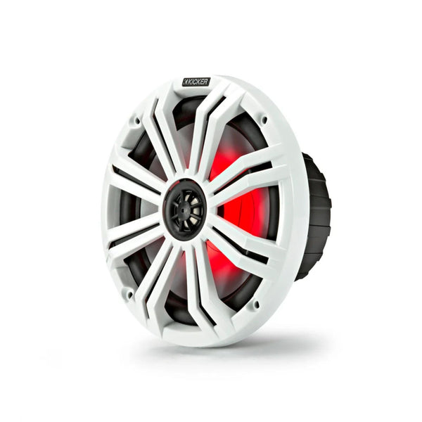 Kicker 45KM84L KM Marine 8" LED Coaxial Speakers 150w RMS