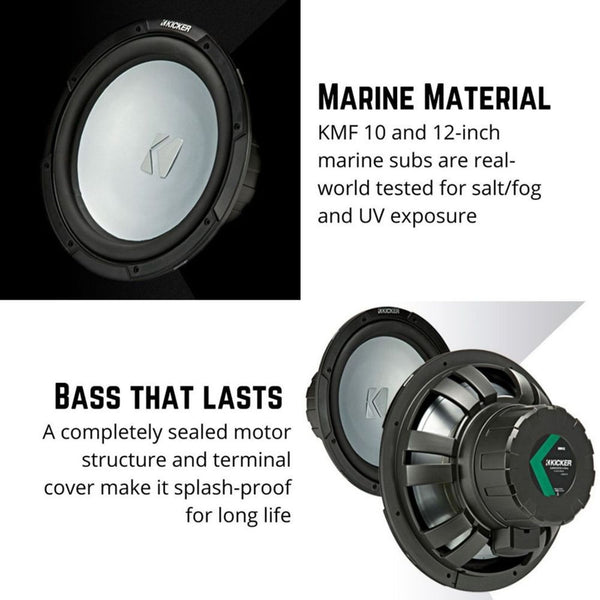 Kicker 45KMF104 KM Marine 10" 4 Ohm Subwoofer 175w RMS