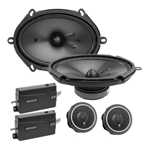 Kicker 46CSS684 6x8" 2 Way Component Speakers 75w RMS