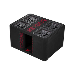 Kicker 47QL7R122 Quad 12 Inch L7R Ported Loaded Subwoofer Enclosure 2400w RMS - CEN