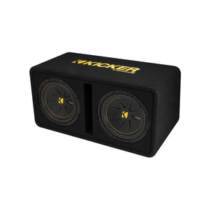 Kicker 50DCWC102 Dual 10 Inch CompC Ported Loaded Subwoofer Enclosure 300w 2ohm - CEN