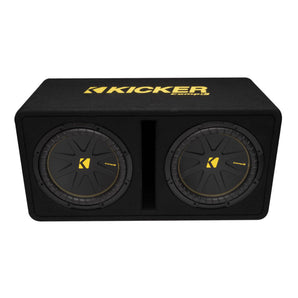 Kicker 50DCWC122 Dual 12 Inch CompC Ported Loaded Subwoofer Enclosure 600w 2ohm - CEN
