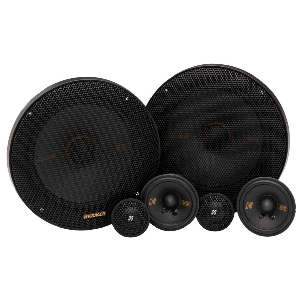 Kicker 51KSS365 6.5" 3 Way Component Speakers 80w RMS