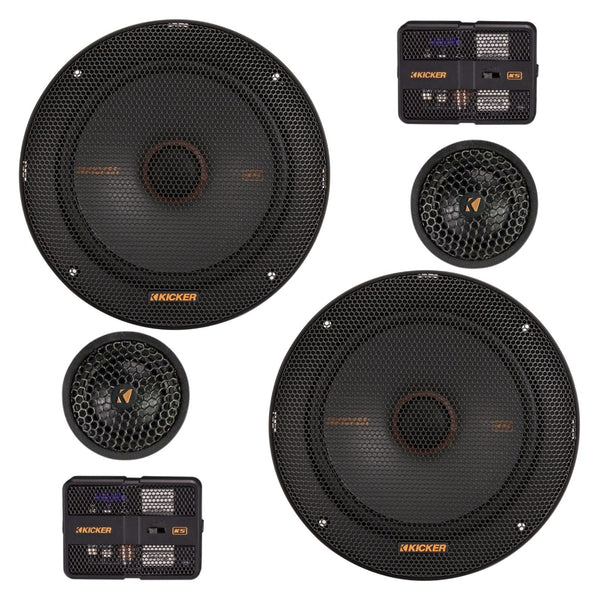 Kicker 51KSS6504 6.5" 2 Way Component Speakers 125w RMS