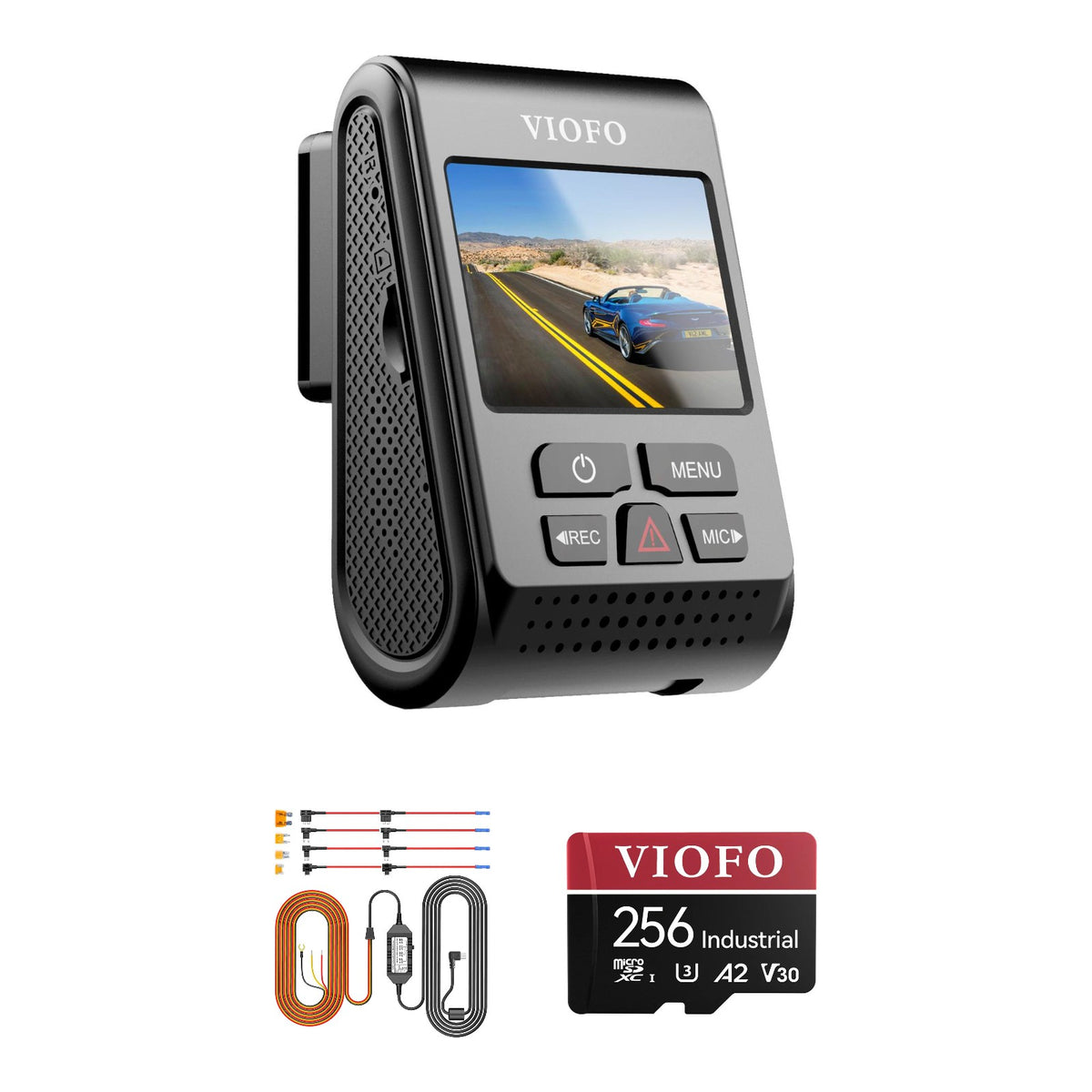 Viofo A119 V3 Dash Cam HK3 Hardwire Kit 256GB Bundle